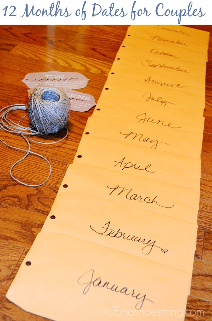 12 Months of Dates for Couples w/Printables