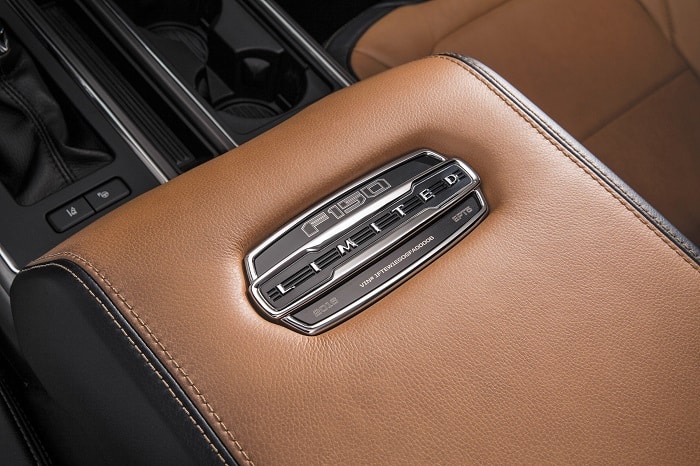 2016 Ford F-150 Limited console badging