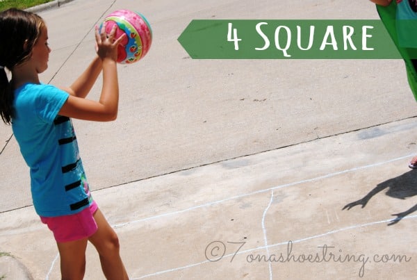 sidewalk chalk games 4 Square