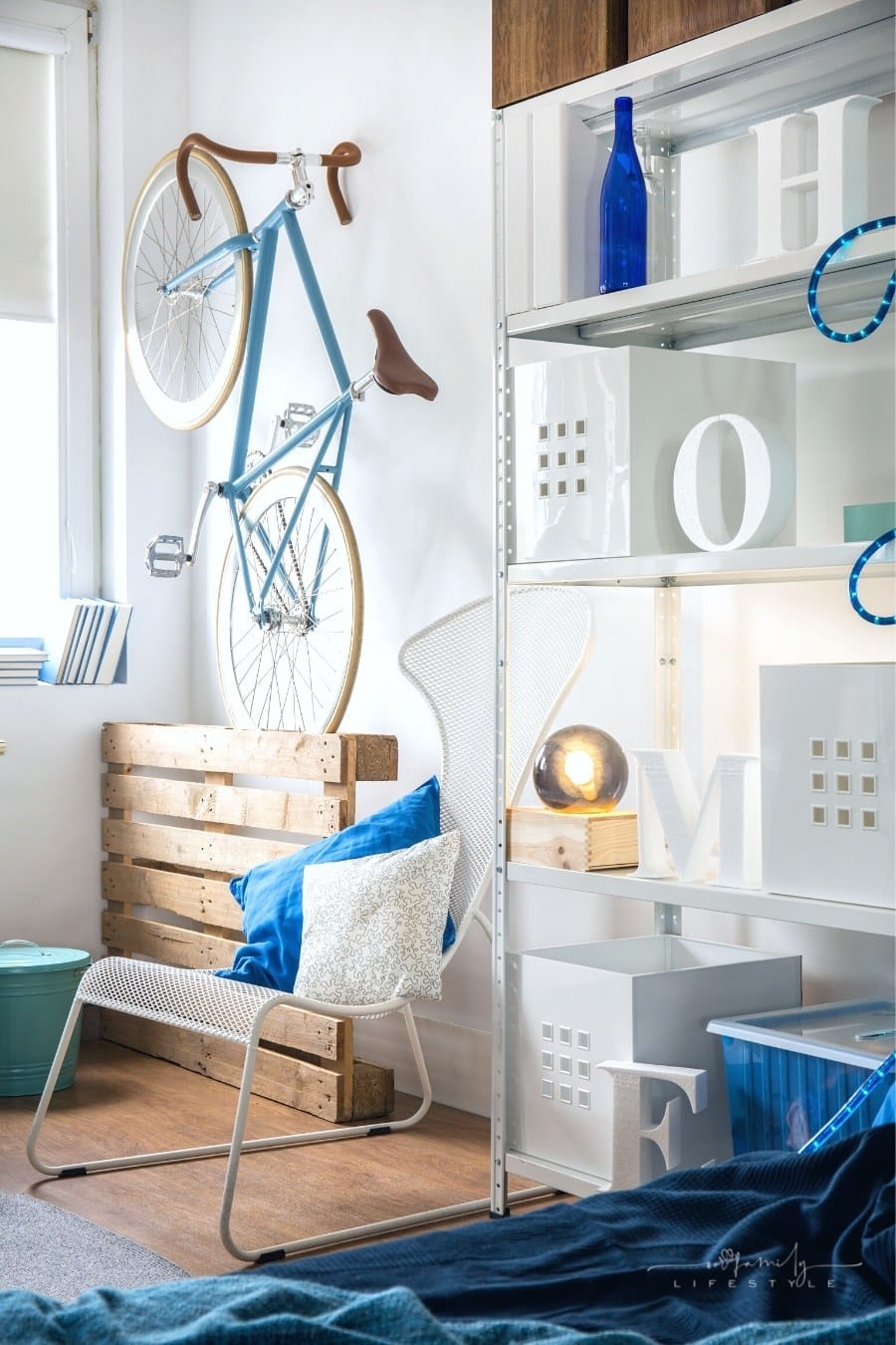 trendy college dorm room for student