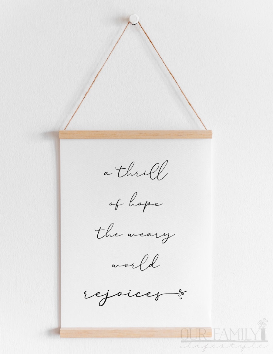 a thrill of hope printable poster