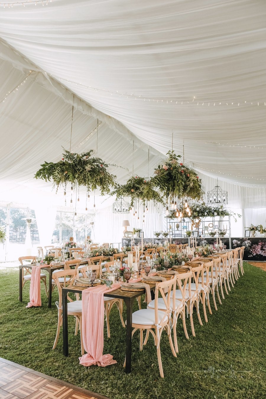 decorative wedding venue tent