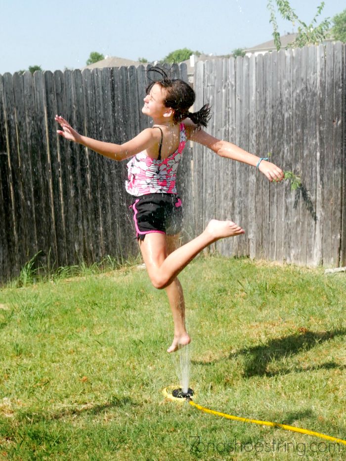 backyard sprinkler play