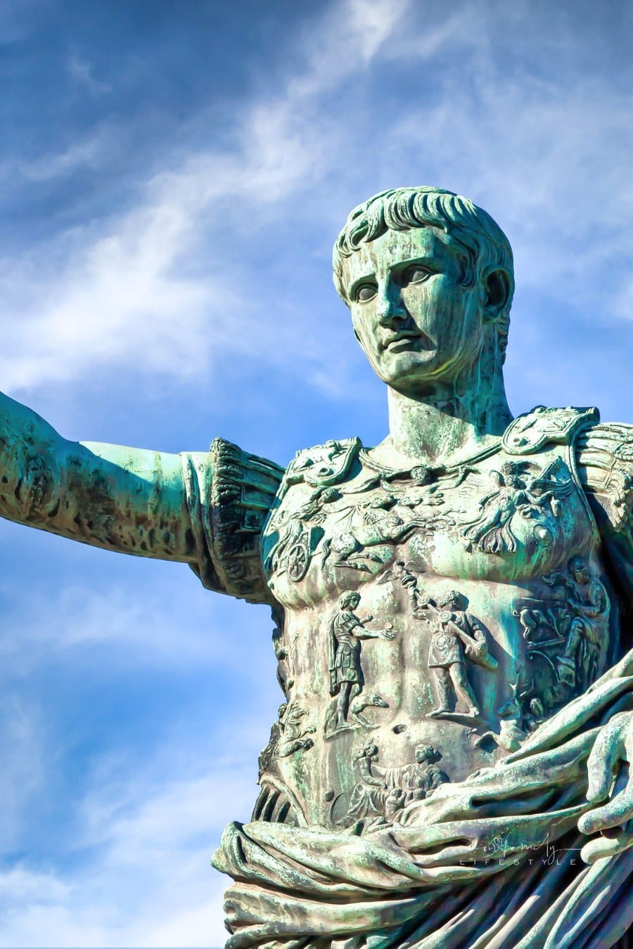 Roman Emperor Julius Caesar Statue in Rome, Italy