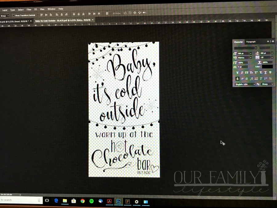 chalkboard sign Photoshop design