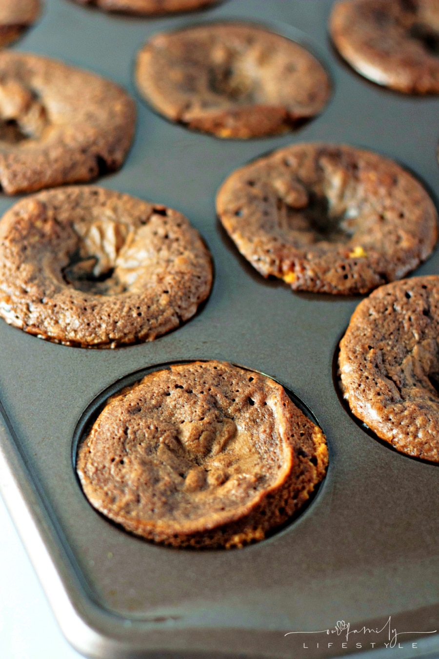 Chocolate Chip Brookies out of oven
