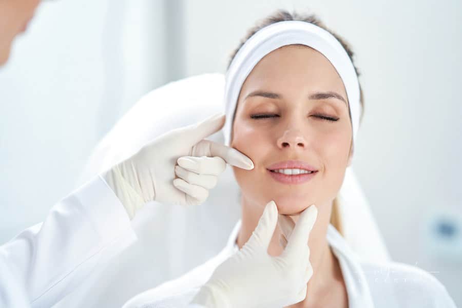 woman getting a botox consultation