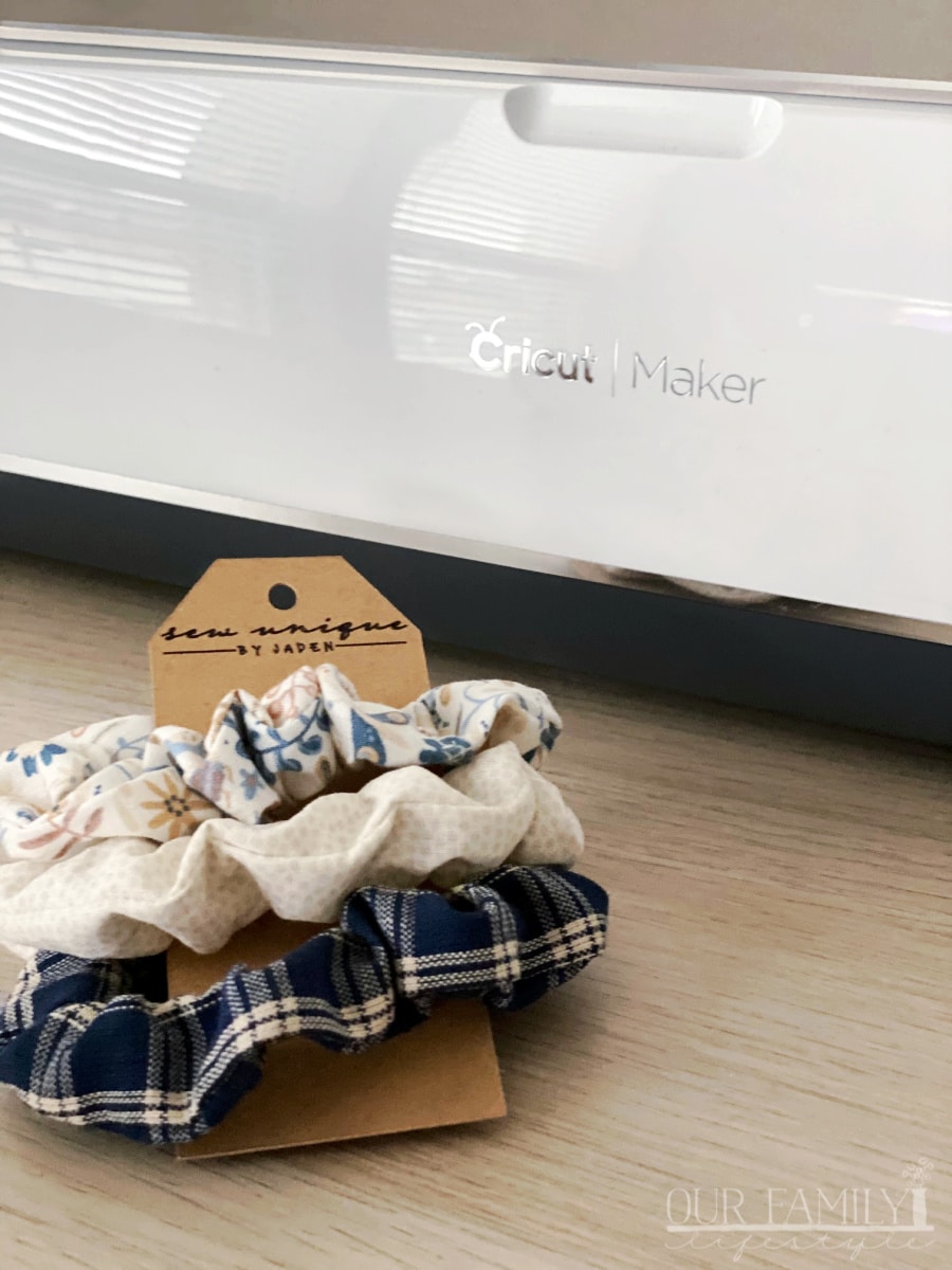 Cricut Maker scrunchie tag