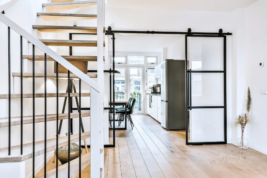 Luxury staircase hall of special design in an elegant house