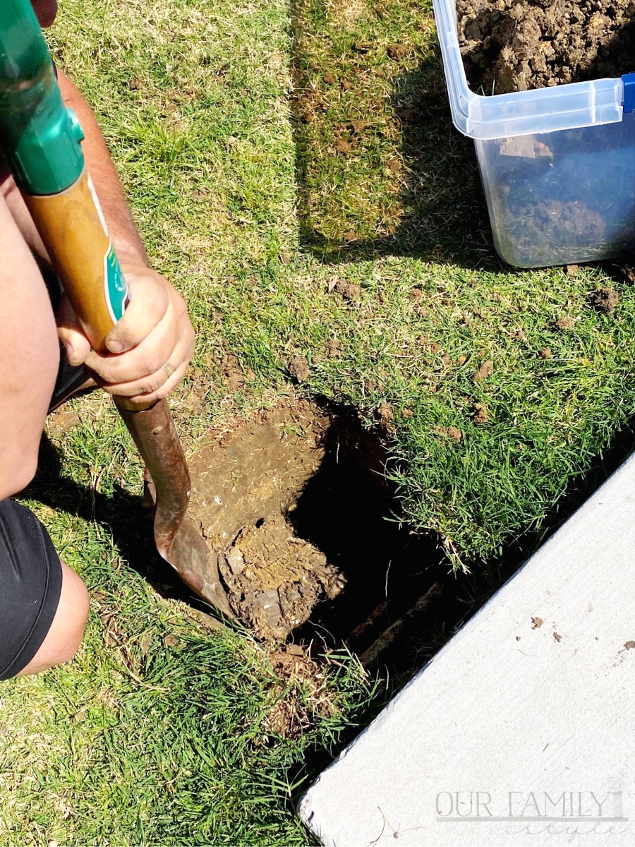dig a hole for the pole