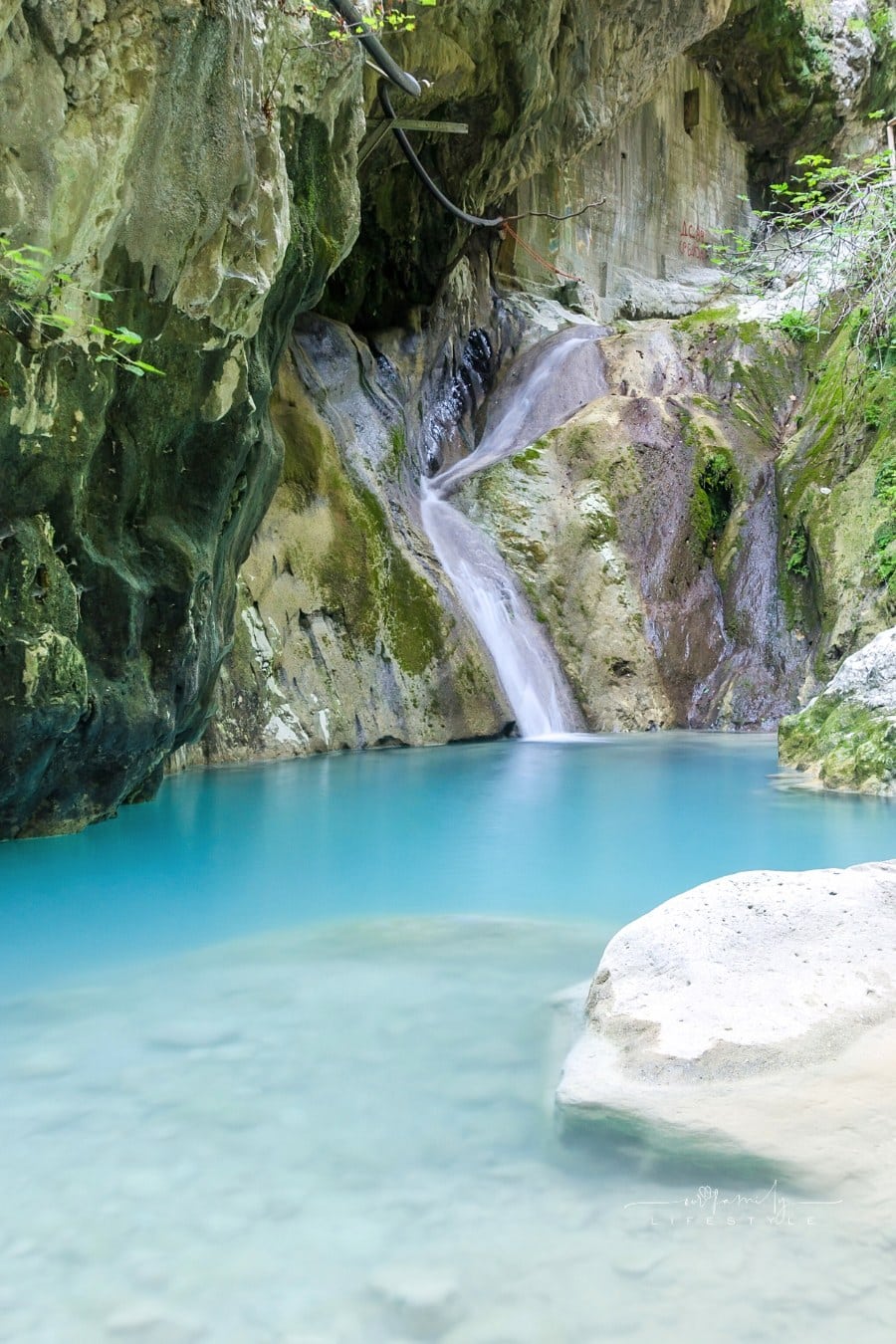 Nidri waterfalls on Lefkada island