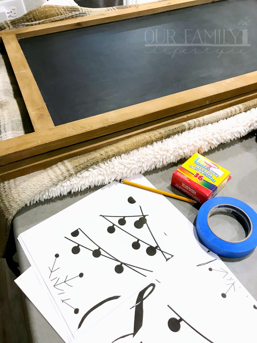 diy chalkboard sign supplies