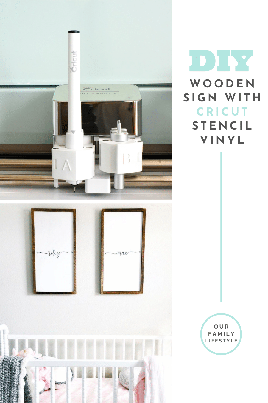 DIY Wooden Sign with Cricut Stencil Vinyl