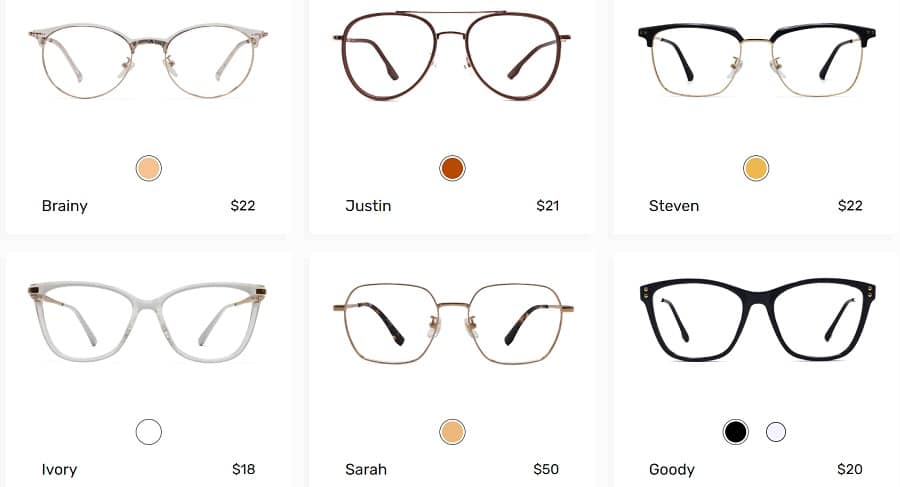 gold frame glasses from Mougy