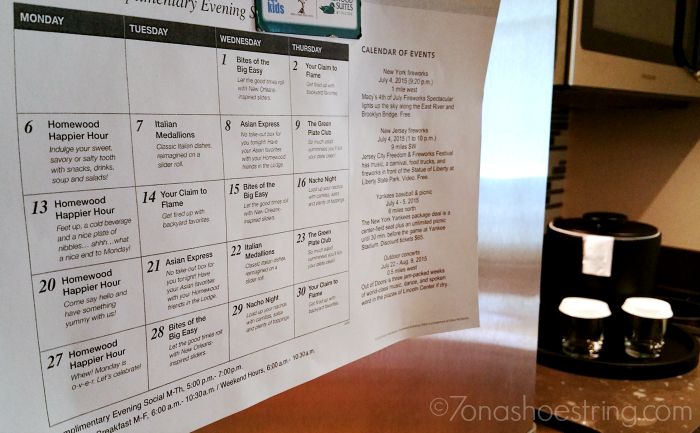 Homewood Suites complimentary evening social