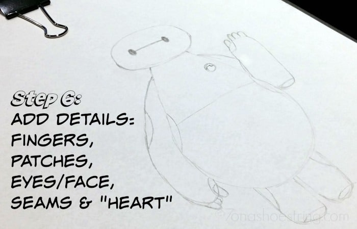 How to Draw Baymax details