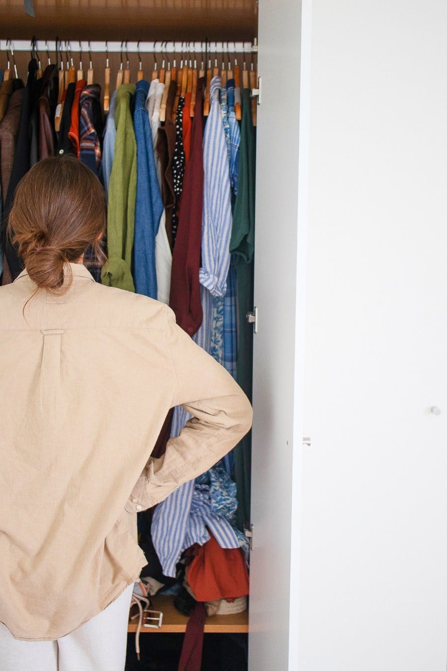 Fall fashion. Layout with woman's outfit, top view
