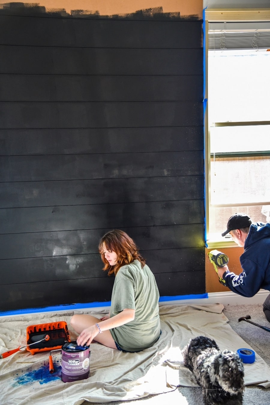 How to install shiplap accent wall