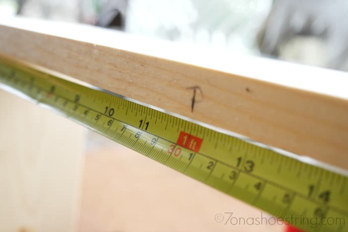 measure the center of the box top