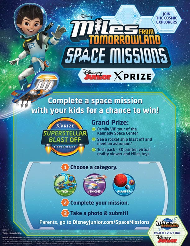 Miles from Tomorrowland Space Missions sweepstakes