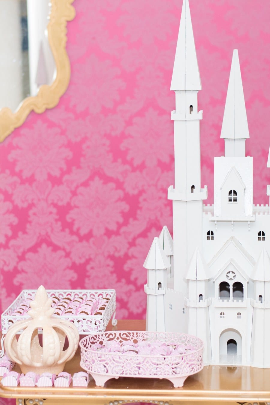 Birthday Table Decorated Pink Princess Theme