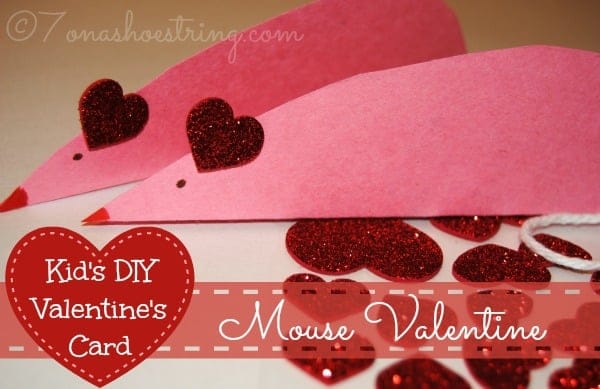 DIY Mouse Valentine's Day Craft for Kids