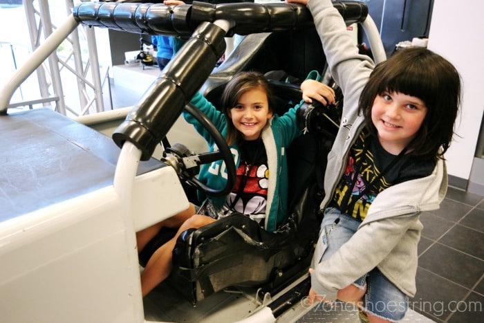 NASCAR Team Museum with girls