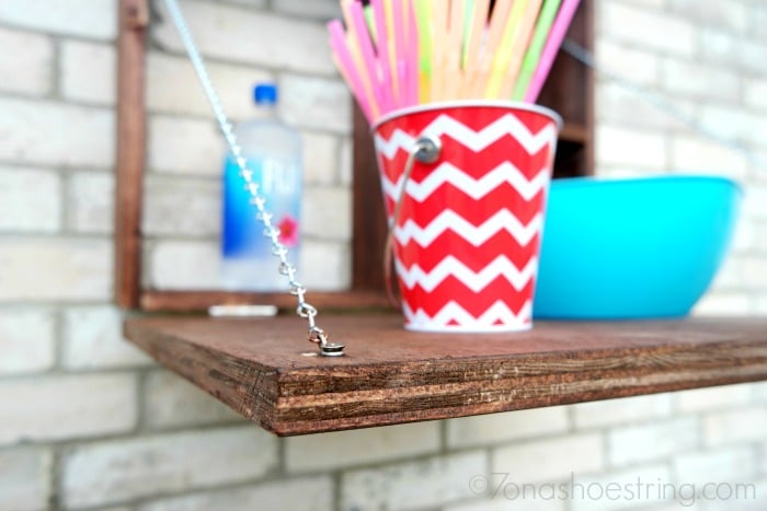 outdoor serving station with table
