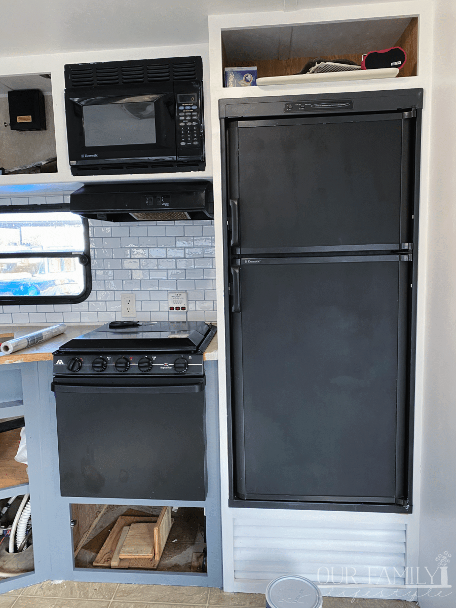 paint an rv kitchen renovation