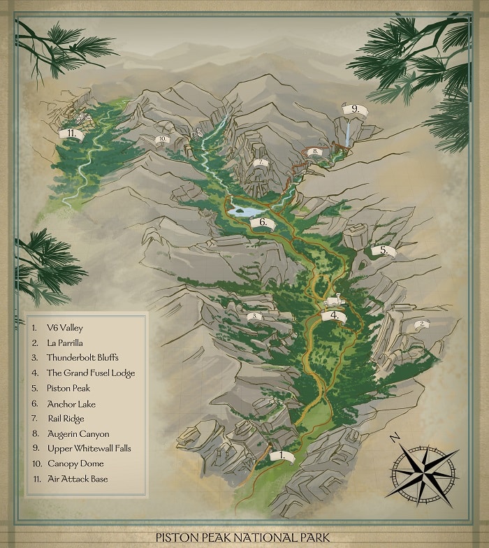 Piston Peak Park Map
