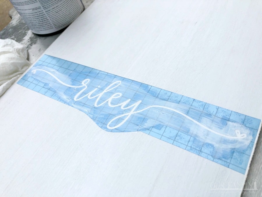 pre-paint before stenciling