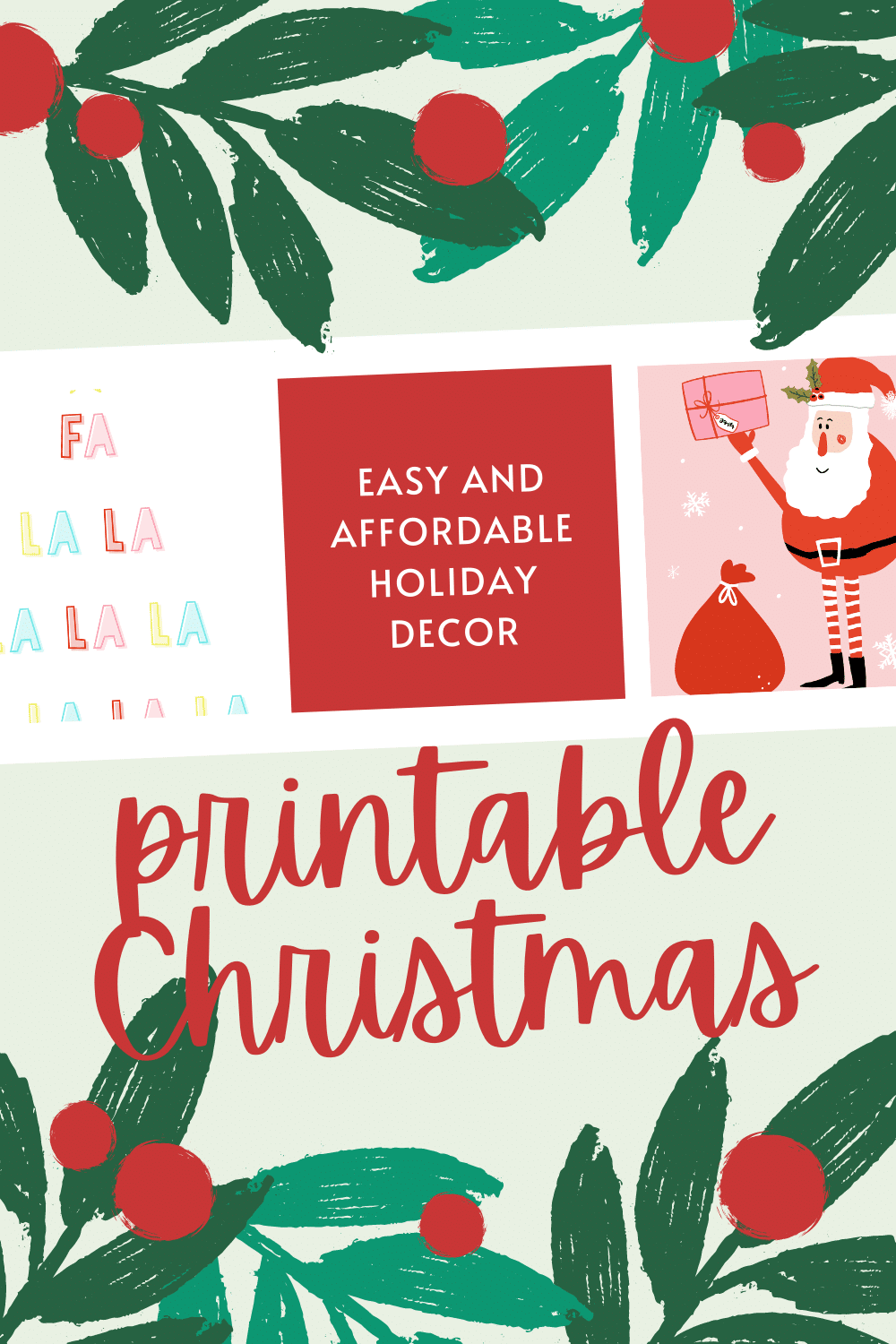 Printable Christmas Wall Art pin