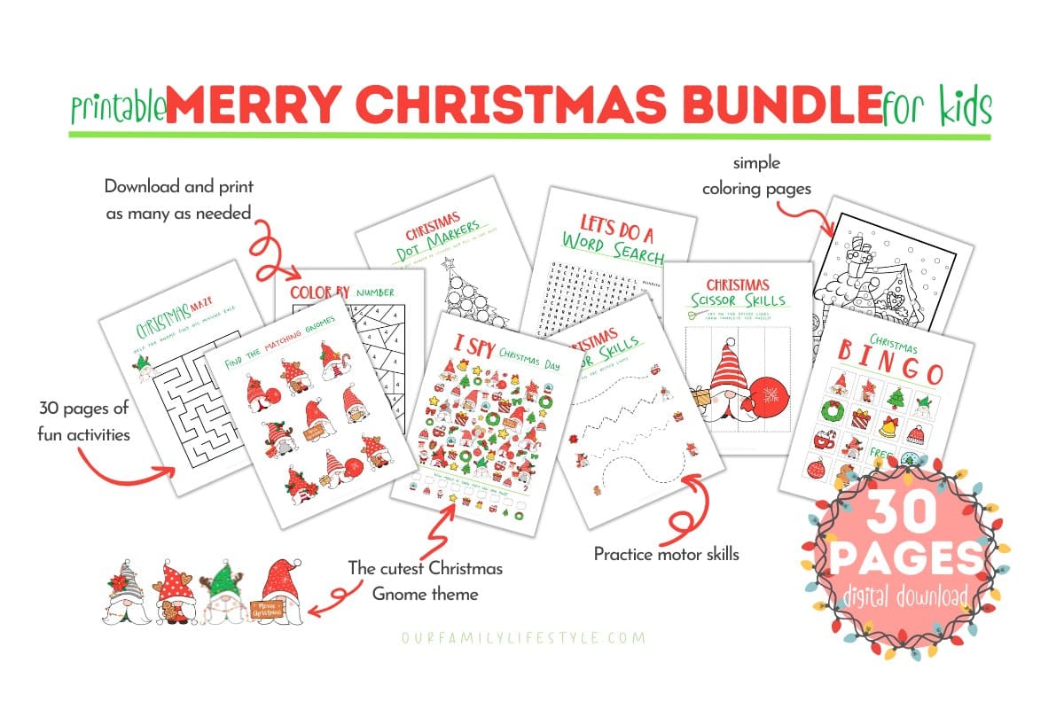 Printable Preschool Christmas Worksheets