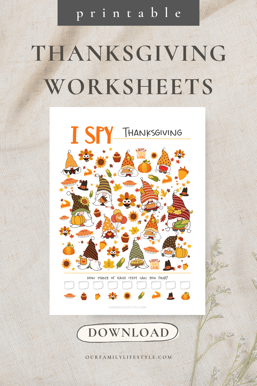 Printable Thanksgiving Worksheets for Kids Cards