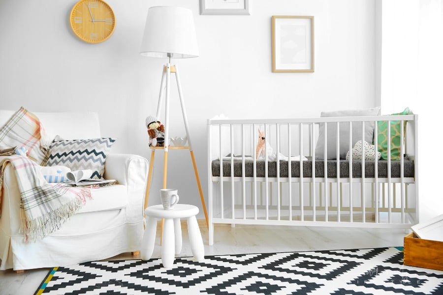 modern baby nursery room