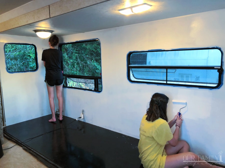 second coat of rv wall paint