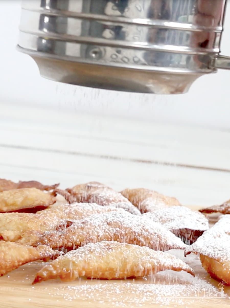 sprinkle cookie wontons powdered sugar