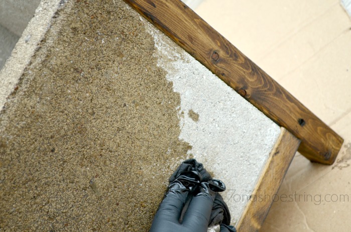 staining concrete pavers