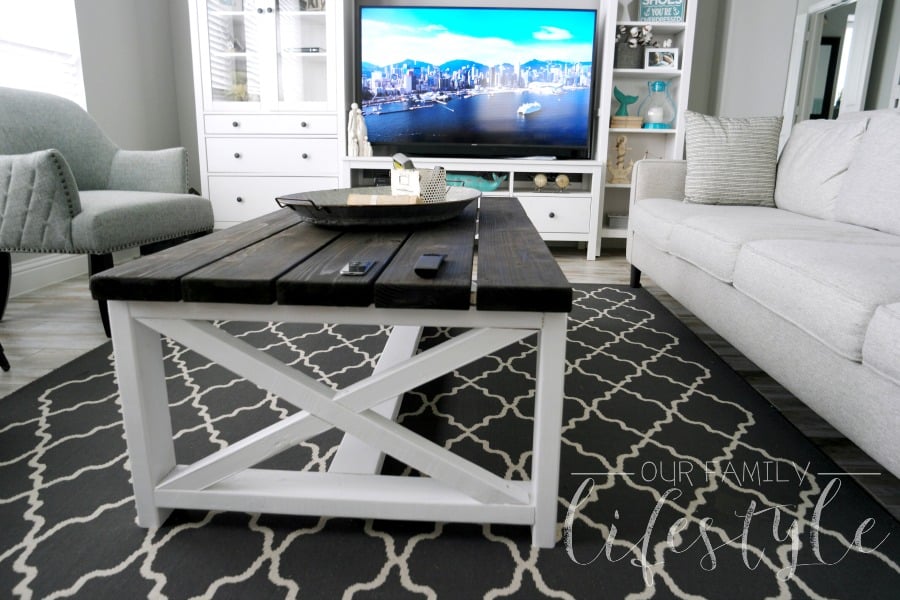 X-Frame Farmhouse Coffee Table