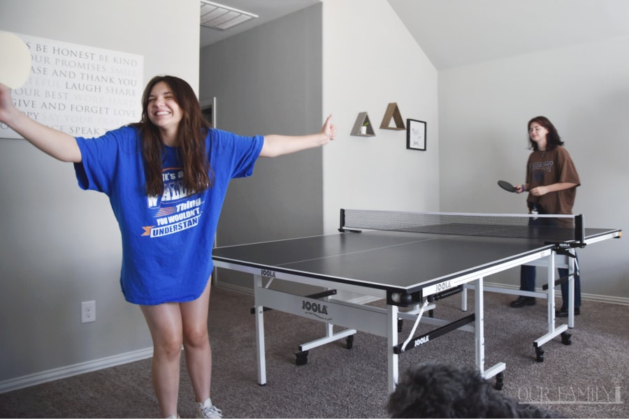 surprise with a ping pong table