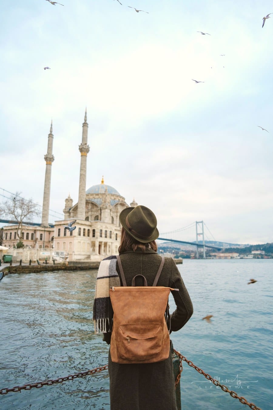 female tourist in Istanbul, Turkey