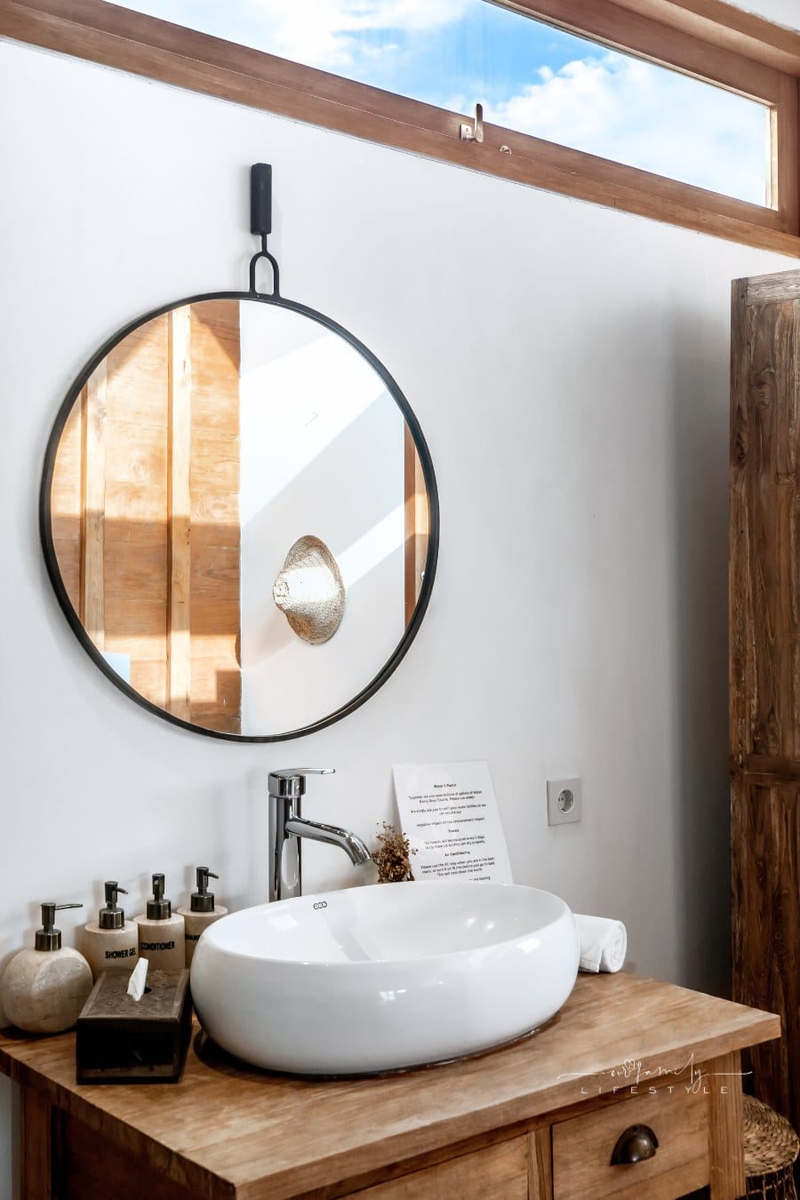 Bathroom with Wooden Vanity Cabinets