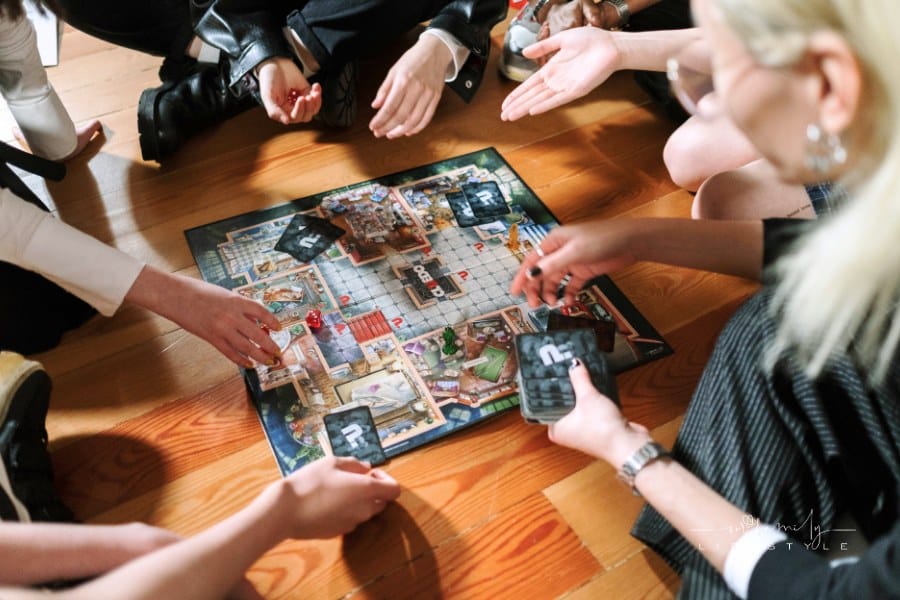 A Group of People Playing a Board Game