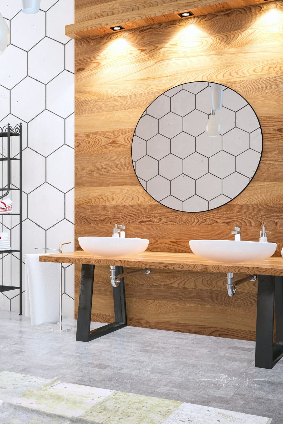 Modern Bathroom Vanity and Mirror