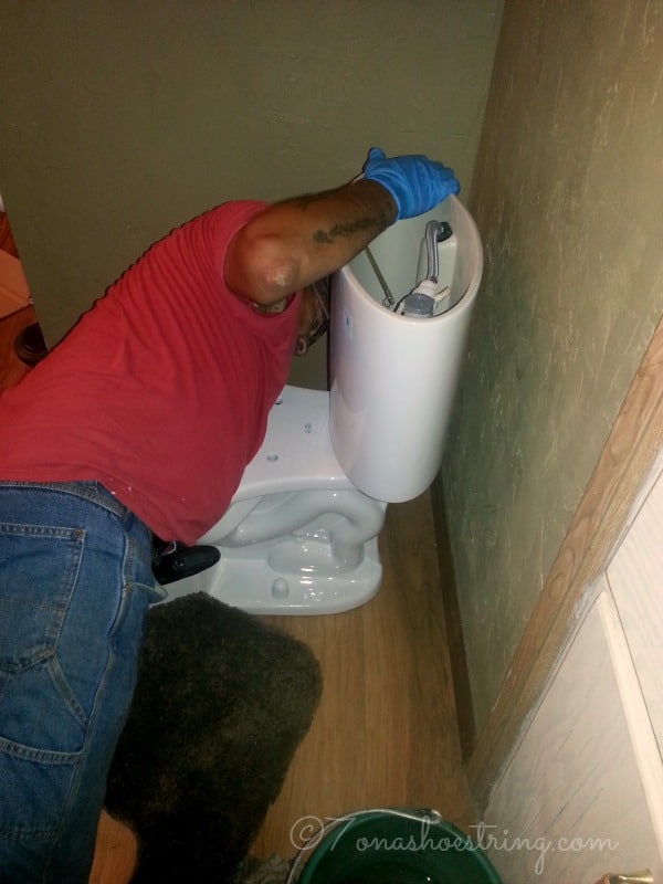 toilet tank installation