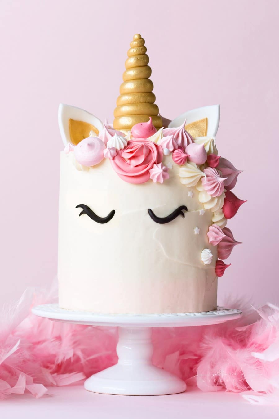 Unicorn Cake on a Cakestand