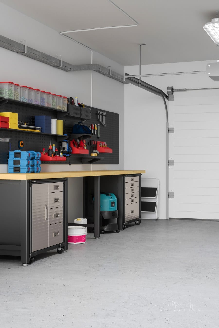 clean, organized home garage