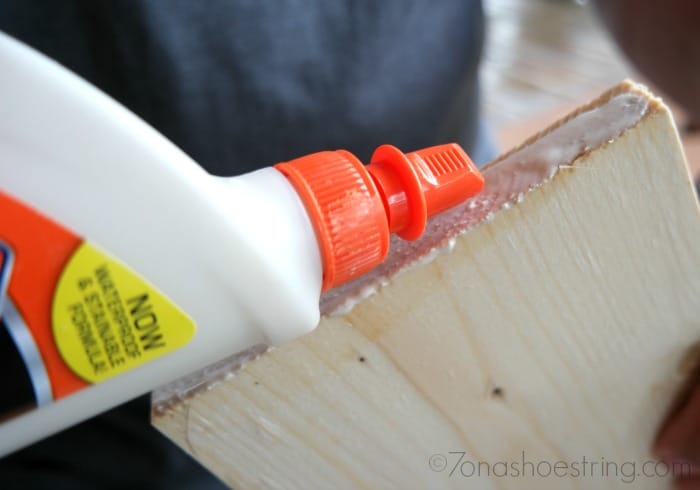 use wood glue to assemble box