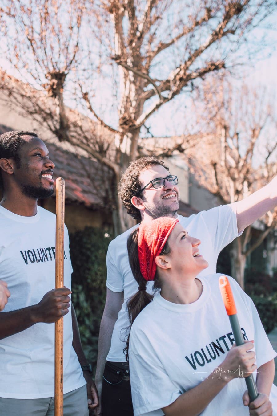 Volunteers Taking Selfie during community clean up fundraiser event