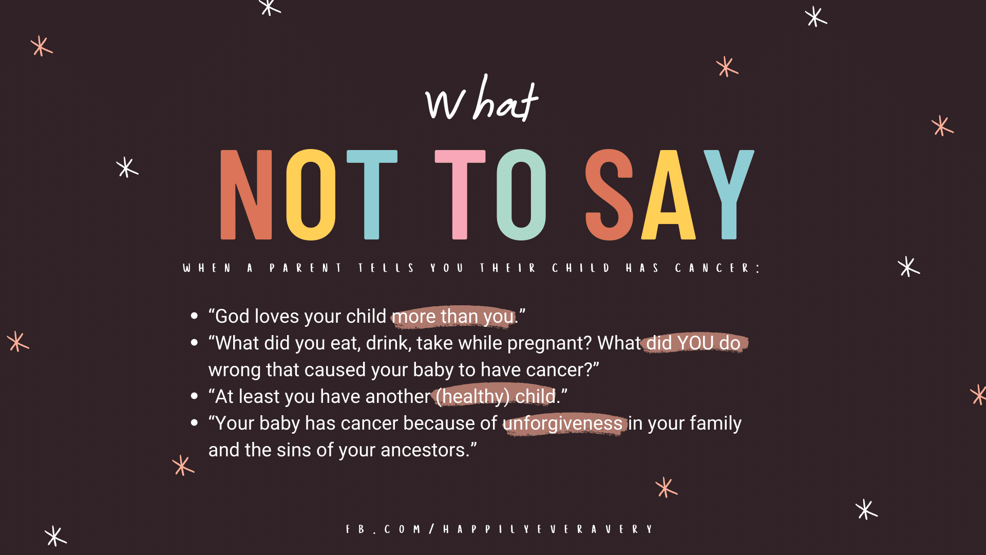 What NOT to Say When a Parent Tells You Their Child has Cancer